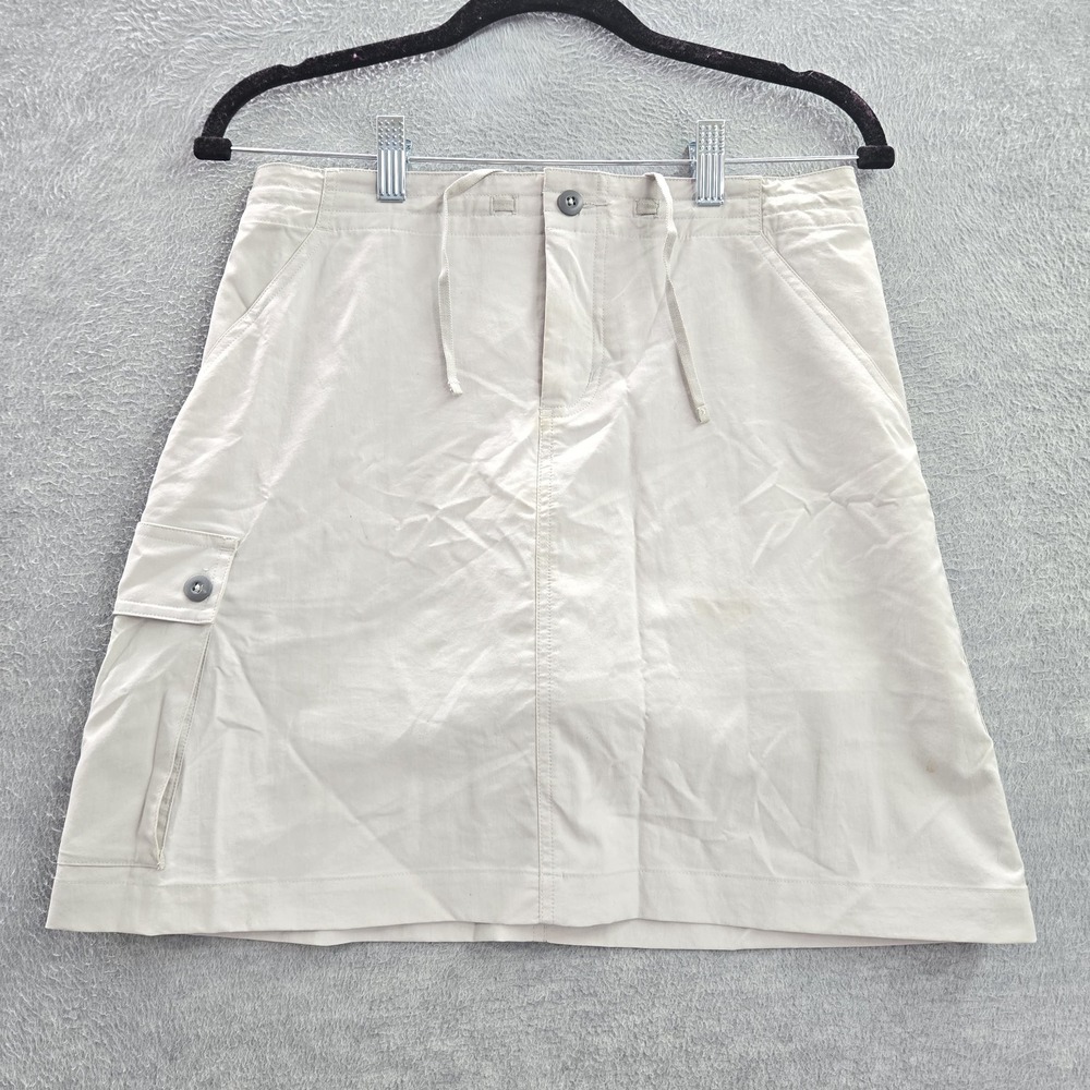 Patagonia Women Skirt 4 Beige Nylon Polyester Logo‎ Embroidery Cargo